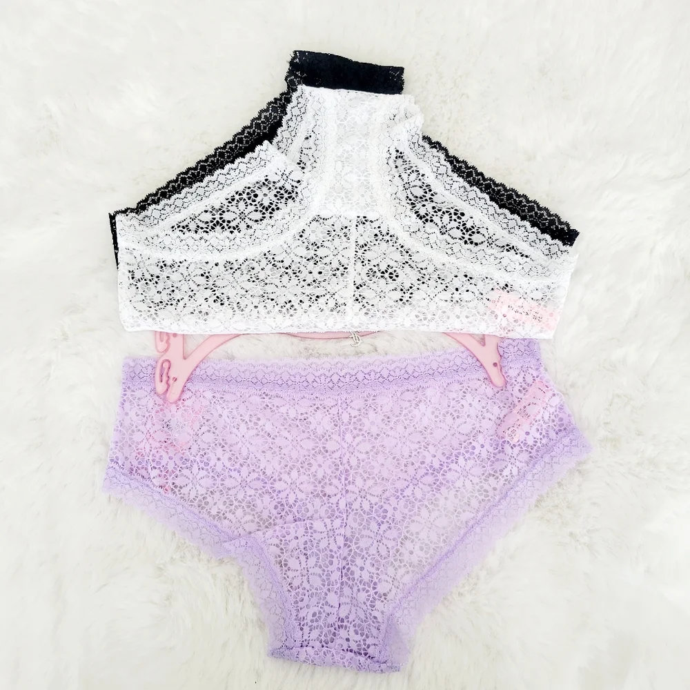 🪻JUICY COUTURE BRAND NEW 3-PACK LACE CHEEKY PANTIES SIZE L - Picture 5 of 5